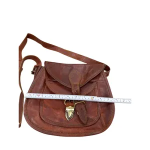 Firu womens Vintage Leather Handmade crossbody Purse 9x10 SKU 7164 thumbnail 6
