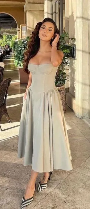 HOUSE OF CB XS D-DD 'Samaria' Taupe Corset Sun Dress‎ NWOT Size XS thumbnail 1