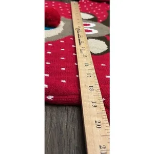 REMEL LONDON Womens Ugly Christmas Sweater L Red Reindeer Festive Party Holiday‎ thumbnail 5