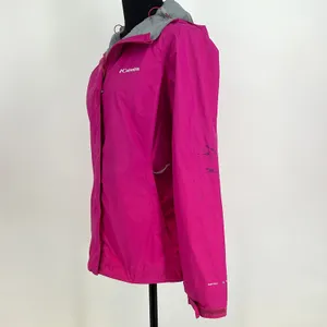 Columbia Womens Ski Rain Jacket Waterproof Hooded Omni-Tech Shell Pink XS - FLAW thumbnail 4