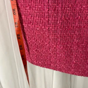 Ann Taylor Pink Tweed Shoulder Button Shift Dress - Size 4 thumbnail 4