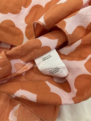 Vestique Pink Rust Floral Ruffle Babydoll Tank Top Size M 100% Cotton thumbnail 5