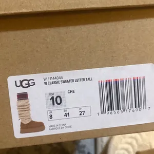 UGG Classic Sweater Letter Boots size 10 thumbnail 6