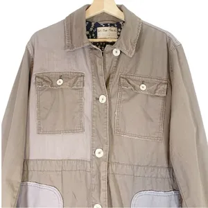Free People We the Free Apollo Distressed Utility Jacket Size Small thumbnail 5