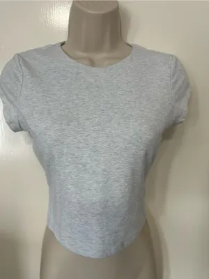 Garage White Cap-Sleeve Crewneck Crop Top thumbnail 5