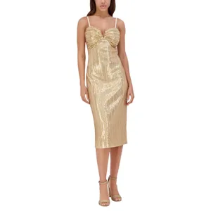 Siena Womens Sequined Midi Dress SATP1740 Gold Yellow 6 thumbnail 6