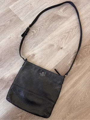 Kate Spade Black Crossbody Bag Purse Pebbled Leather thumbnail 1