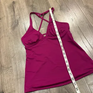 Athleta Tankini Swim Top Plum Purple Swim Adjustable Strappy S Athletic Beach thumbnail 9