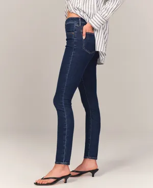 Abercrombie High-Rise Super Skinny Ankle Jeans thumbnail 4