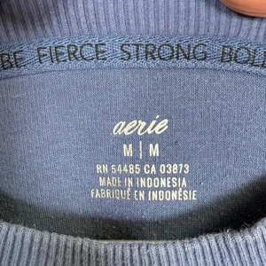 Aerie The Chill Sweatshirt in Blue W2106 Sz M thumbnail 2