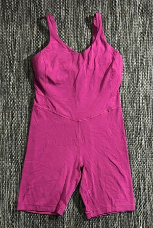 Lululemon Align Romper 8" Nulu Lightweight Buttery Soft Magenta Purple Size 10 thumbnail 1