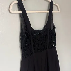 Bardot Black Lace Bodice Fitted Corset Midi Dress – US 4 / XS thumbnail 4