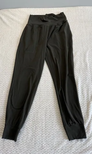 Athleta Cruise Jogger in Powervita Dark Olive Green High Rise Pants Small thumbnail 1
