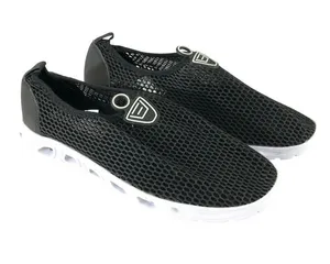 Fashion Womens Sneakers Water Shoes Fabric Slip On Mesh Black Size 37 US 6 thumbnail 1