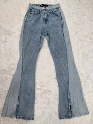 Social Tourist Hollister Womens Dual-Toned Flare Jeans Size 24R thumbnail 1