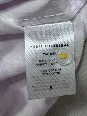 Kerri Rosenthal Mina Printed Cotton Shirt shorts set Lavender nwt size small thumbnail 9