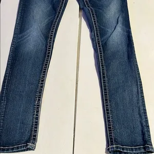 Miss Me Blue Skinny Jeans with Distressed Detailing thick stitch 28 thumbnail 2