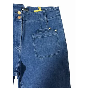 Maeve Anthropologie Junie Wide Leg High Rise Sailor Utility Trouser Jean Size 30 thumbnail 11