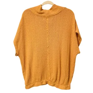 Free People Echo Beach Pullover Orange Cowl Neck Slouchy Sweater Size Medium EUC thumbnail 3