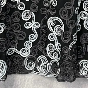 Jaguar Soutache Mesh Top‎ Women Large Swirl Sheer Statement Goth Eclectic Edgy thumbnail 6
