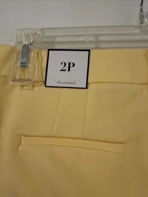 White House | Black Market Sunny Yellow Cropped Dress Pants size 2P brand new inseam 24” waist 28” thumbnail 4