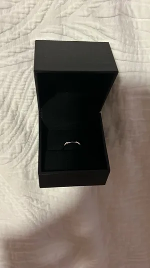 Zales 10ct white gold Ring 4.0mm Engravable Low Dome Comfort-Fit Wedding Band in 10K White Gold thumbnail 3