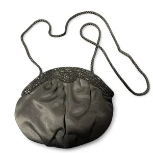 vintage La Regale black beaded evening bag thumbnail 2