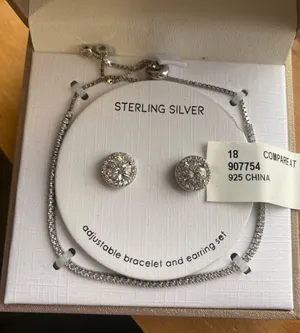 Tabitha Webb Sterling Silver Earrings And Bracelet thumbnail 1