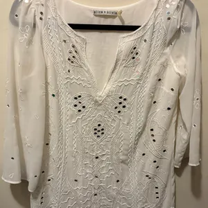 Alice + Olivia butterfly embellished mini dress white‎ lined size XS thumbnail 3