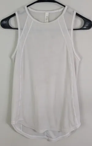 Lululemon Tank Top Women's 0 Off White Stretch Yoga Gym Running thumbnail 1