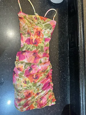 Floral tight dress Dillards Multiple Size XS thumbnail 2