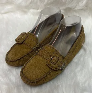 Ugg Australia Beige Fur‎ Lined Logo Buckle Loafer Size 7 A1 thumbnail 1