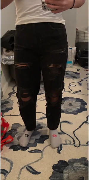 American Eagle Jeans Black Super Ripped thumbnail 3