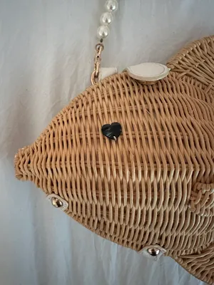 Betsy Johnson Wicker Fish Bag thumbnail 2