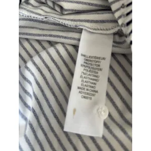 Adrianna‎ Papell Womens Large Navy White Striped Button Down Blouse Long Sleeve thumbnail 4