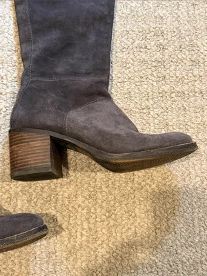 Lucky Brand Women's Over-the-Knee Suede Block Heel Boots - Charcoal thumbnail 10