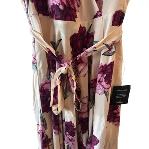 Lulus Pink Purple Floral High-Low Wrap Maxi Dress Women Sz M thumbnail 11