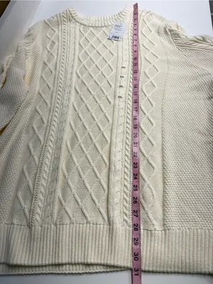 NWT fisherman grandpa sweater knit cotton blend minimalist preppy gift XXL thumbnail 6