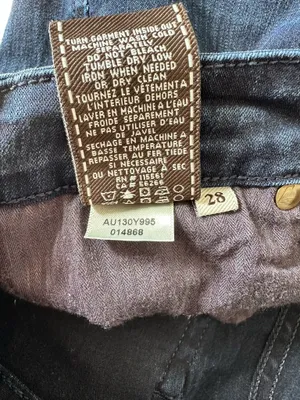 7 For All Mankind A Pocket Dark Blue Flared Boot Cut Low Rise Stretch Jeans sz28 thumbnail 8
