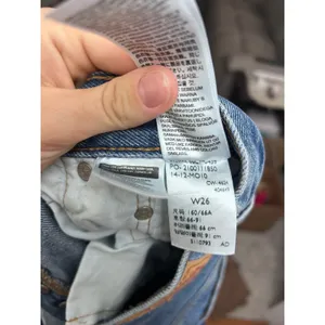 Levis 501 Original High Rise Distressed Denim Cut Off Shorts Medium Wash W26 thumbnail 4