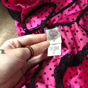 Polka Dot Silky Pajamas Pink thumbnail 9