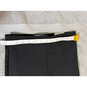 NWT Zara Women Black Leggings Formal Dress Size Small Hi Rise Stretch‎ Slit thumbnail 4