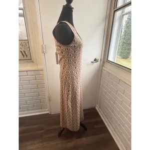 House of Harlow 1960 NWT Geometric Knit Maxi Dress medium‎ boho retro layered thumbnail 3