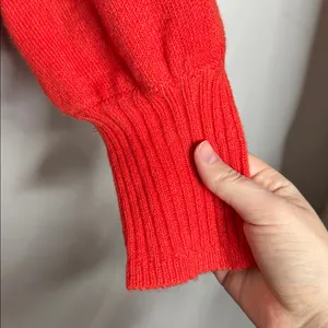 Sonoma Goods For Life Orange Red Lightweight Fuzzy Cardigan Size 2X thumbnail 5