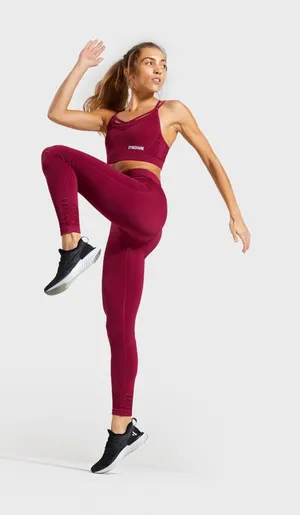 Gymshark ENERGY+ SEAMLESS LEGGINGS Red Size XS thumbnail 1