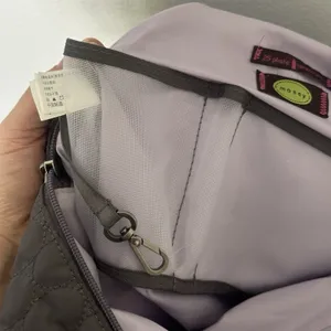 Mosey Life Baggallini Gray/Lavender Convertible Backpack Bag Travel Packable thumbnail 15