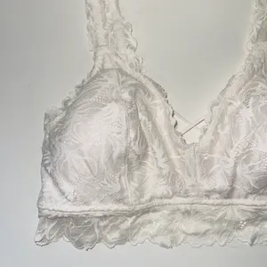 Maurices White Allover Lace Plunge Criss Cross Back Bralette thumbnail 4