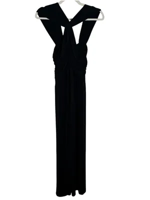 Favorite Daughter Vivien Ruched Black Maxi Dress Formal Cocktail Size Medium thumbnail 3
