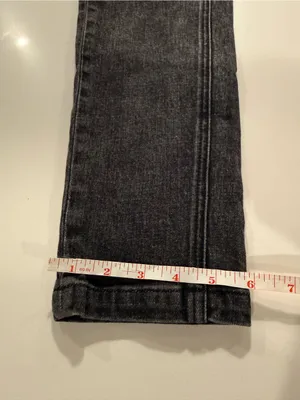 House of CB Bria Distressed High Waist Straight Leg Jeans FadedBlack Slim SizeXS thumbnail 10