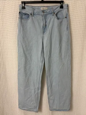 Abercrombie & Fitch The Loose High Rise Light Wash Jeans 29/8 thumbnail 3